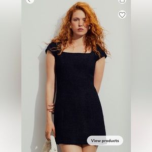 Brand new with tags black h&m boucle mini dress.
